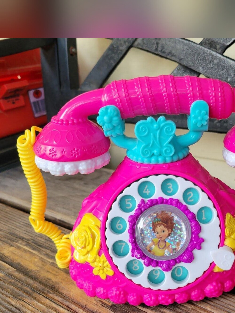 Disney Jr. Jakks Pacific FANCY NANCY PINK TEAL Princess Rotary Toy PHONE
